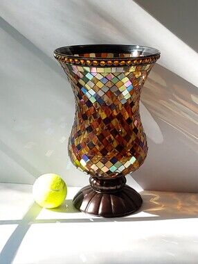 NWT PARTYLITE Hurricane Stained Glass